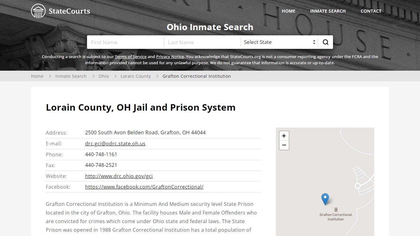 Grafton Correctional Institution Inmate Records Search ...
